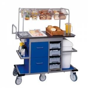 Broodbuffetwagen La Baguette frame bovenblad 2-zijdig  kleur blauw