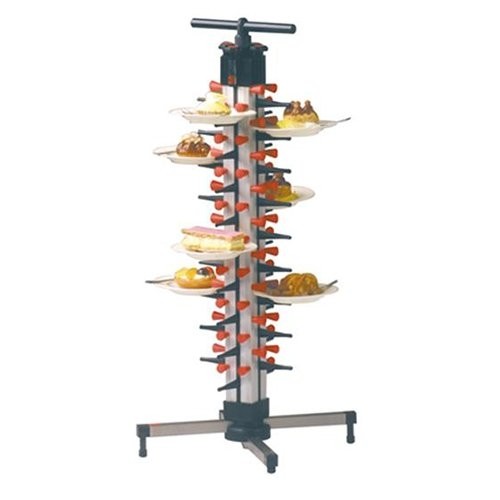 TELLERHALTER, TISCHMODELL ABM. 36X36X114CM. TBV 48 STÜCK TELLER