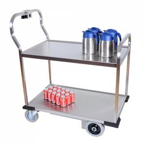 SERVING TROLLEY E-MOTION ELECTRIC STAINLESS STEEL 2 SHELVES DIM. 108X63CM. H. 120CM. 2-STOCK 2-CASTORS