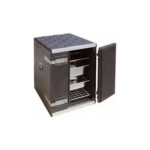 Trolley box 2/1 gn inh. 242 ltr. voorlader zwart Thermo Future Box