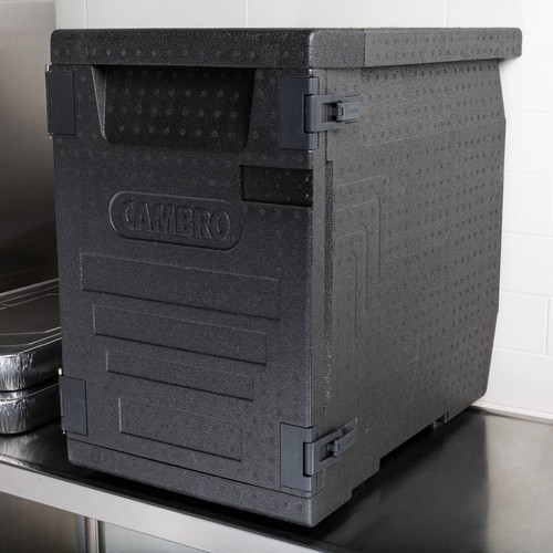 INSULATED FOOD CONTAINER DIM. FRONT LOADER EPP400 BLACK (110) CAMBRO