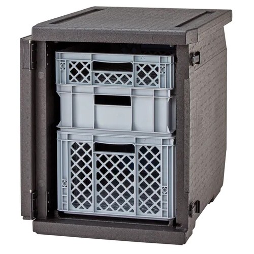 BOÎTE DE TRANSPORT ISOLÉE CONT. 155 litres. CHARGEUR FRONTAL EPP4060FNR NOIR (110) CAMBRO