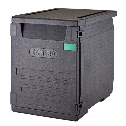 INSULATED TRANSPORT BOX 9 RAIL CONT. 126 ltr. FRONT LOADER EPP4060F9R BLACK (110) CAMBRO