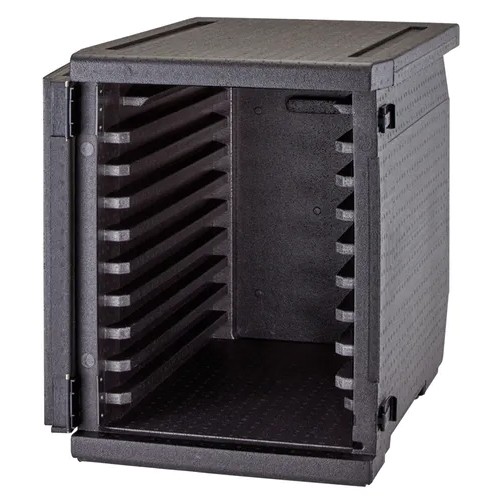 INSULATED TRANSPORT BOX 9 RAIL CONT. 126 ltr. FRONT LOADER EPP4060F9R BLACK (110) CAMBRO