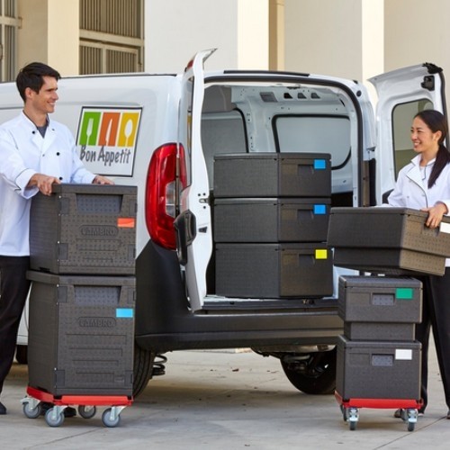 BOÎTE DE TRANSPORT ISOLÉE CONT. 35,5 litres. TOP LOADER EPP160 NOIR (110) CAMBRO