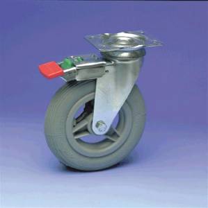 ROLLENRAD NOMORFFLACH MIT DOPPELBREMSE. DURCHMESSER 150 MM. HÖHE 190MM. LFNO