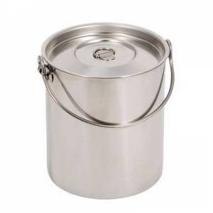 GAMEL/LEBENSMITTELBEHÄLTER Z/BUMPING EDGE EDELSTAHL 18/10 INH. 1-Liter-Abmessungen 10X14CM. AMSTA