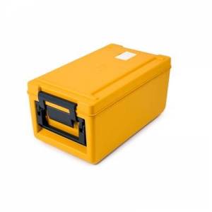Thermoport 100K inh. 26cm. afm. 37x64cm. hoogte 30,8cm. temp bereik -20°c. +100°c kleur geel Rieber