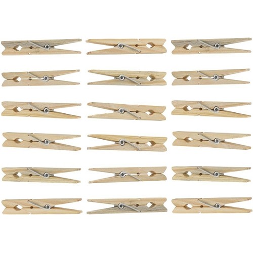 PINCES À VÊTEMENTS JEU DE 24 PIÈCES EN BOIS
