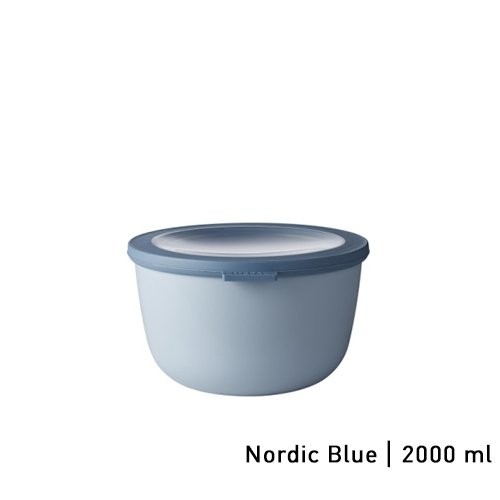 Multikom met deksel inh. 2000ml. kleur Nordic blue Cirqula - Mepal