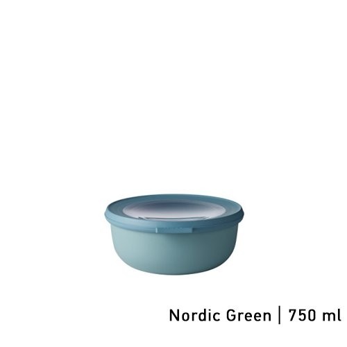 Multikom met deksel inh. 750ml. kleur nordic green Cirqula - Mepal