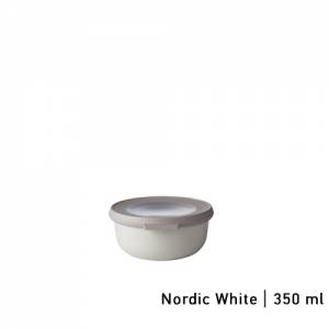 MULTI BOWL WITH LID CONT. 350ML. COLOR NORDIC WHITE CIRQULA - MEPAL