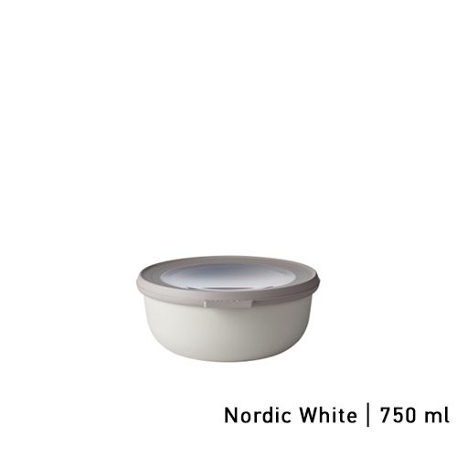 Multikom met deksel inh. 750ml. kleur Nordic white Cirqula - Mepal