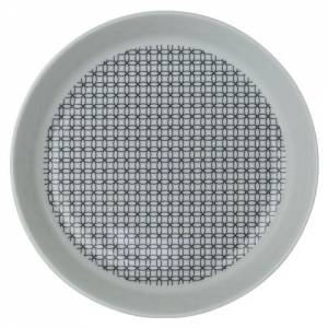 PLATTE TIEF DURCHM. 24CM. NORDIKA BLUE FJORD 3 FARBEN WEISS/BLAU