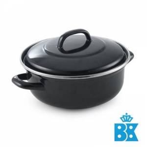 BRATPFANNE BK FORTALIT MIT DECKEL DURCHM. 28CM. 4L EMAILLIERT