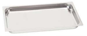 Bakplaat 1/1gn 6,5cm. diep rvs