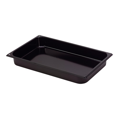 BAKING PLATE 1/1GN 2CM. DEEP ENAMELED BLACK