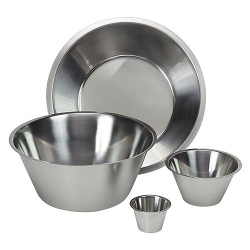 KITCHEN DISH CONT. 2.0Ltr. DIAM. 21CM. HG. 8CM. Stainless steel 18/8
