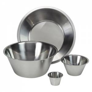 KITCHEN DISH CONT. 2.0Ltr. DIAM. 21CM. HG. 8CM. Stainless steel 18/8