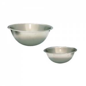 BOL MIXEUR A FOND PLAT EN ACIER INOXYDABLE 18/8 DIAM. 16 CM. INH. 0.75LTR.