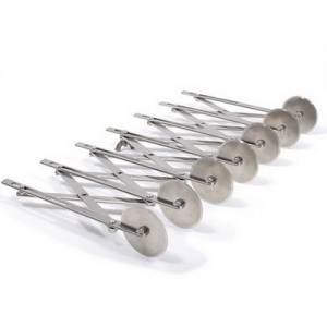 Jan-hagelsnijder rvs 18/0 7 wieltjes