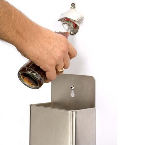 COLLECTION TRAY FOR CROWN CAP OPENER DIM. 13.5X24X24CM. stainless steel