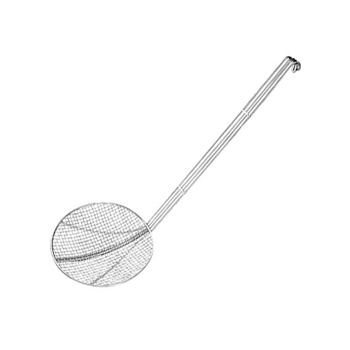 Frituurschep diam. 20cm. lg. 50cm. rvs 18/8