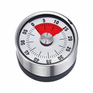 KÜCHENTIMER MIT MAGNET AUS EDELSTAHL/KUNSTSTOFF 60 MINUTEN