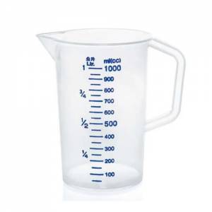 MEASURING CUP WITH SIZE DIVISION CONT. 1Ltr. DIAM. 11CM. HG. 17CM. POLYPROPYLENE