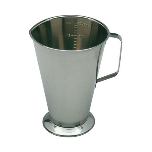 MEASURING CUP ON FOOT WITH SIZE DIVISION CONT. 2.0LTR. DIAM. 16CM. HG. 18.5CM. stainless steel