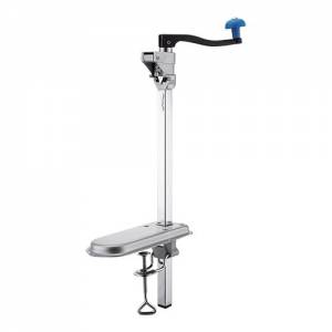 Tischdosenöffner aus Edelstahl, Dosenhöhe bis zu 35 cm.