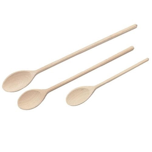 LÖFFEL OVAL LG. 35CM. HOLZ