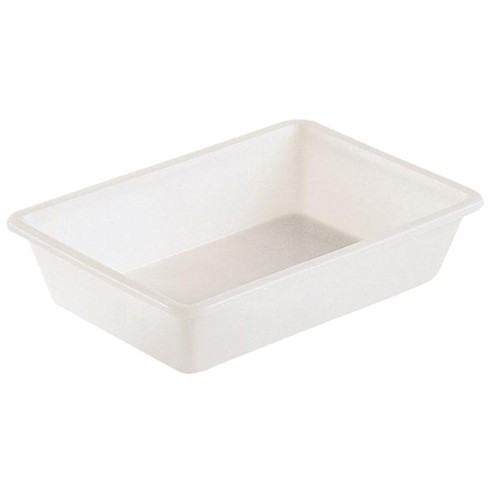 DIMENSIONS DU PLATEAU À VIANDE. 51X35X11CM. PLASTIQUE BLANC