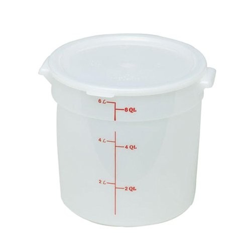 STORAGE CAN WHITE Z/COVER DIAM. 23CM. HG. 20CM. INH. 5.7 LITER PLASTIC