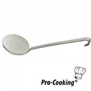 PRO-COOKING EDELSTAHL-SKIMMER DIAM. 10 cm. LÄNGE 23 CM.
