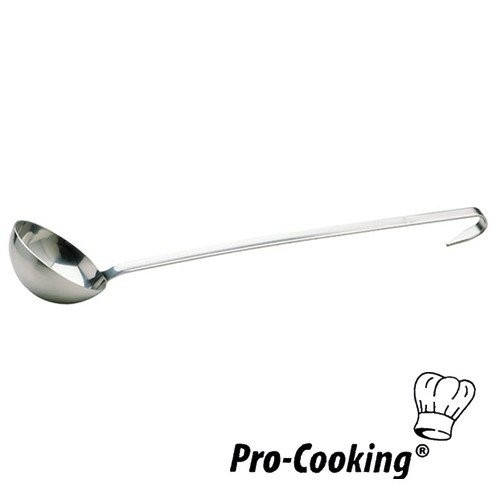 CUILLÈRE DE SERVICE EN ACIER INOXYDABLE PRO-COOKING LONGUEUR 45CM. DIAM. 16CM. INH. 1,0 L.