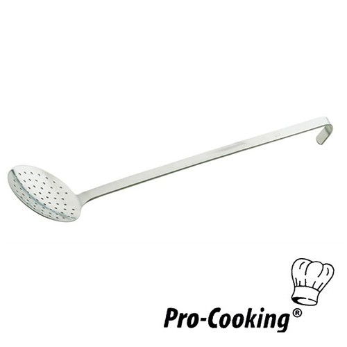 Schuimspaan Pro-Cooking rvs diam 12cm. lengte 36cm.