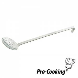 ÉCUMOIRE INOX PRO-COOKING DIAM 18CM. LONGUEUR 44CM.
