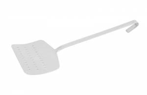 FISCHSCHAUFEL MIT LANGER GRIFFGRÖSSE. 12X16CM. LÄNGE 31CM. Edelstahl 18/10