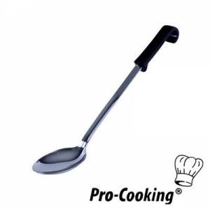 SERVIERLÖFFEL PRO-COOKING, LÄNGE 35CM. EDELSTAHL MIT SCHWARZEM KUNSTSTOFFGRIFF