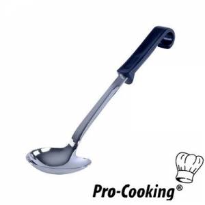 CUILLÈRE À SAUCE PRO-COOKING LONGUEUR 24CM. INH. 0,08 L. ACIER INOXYDABLE AVEC POIGNÉE EN PLASTIQUE NOIR