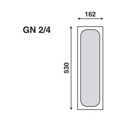 GASTRONORM-BEHÄLTER POLYCARBONAT OHNE DECKEL GN 2/4-100MM. TIEF
