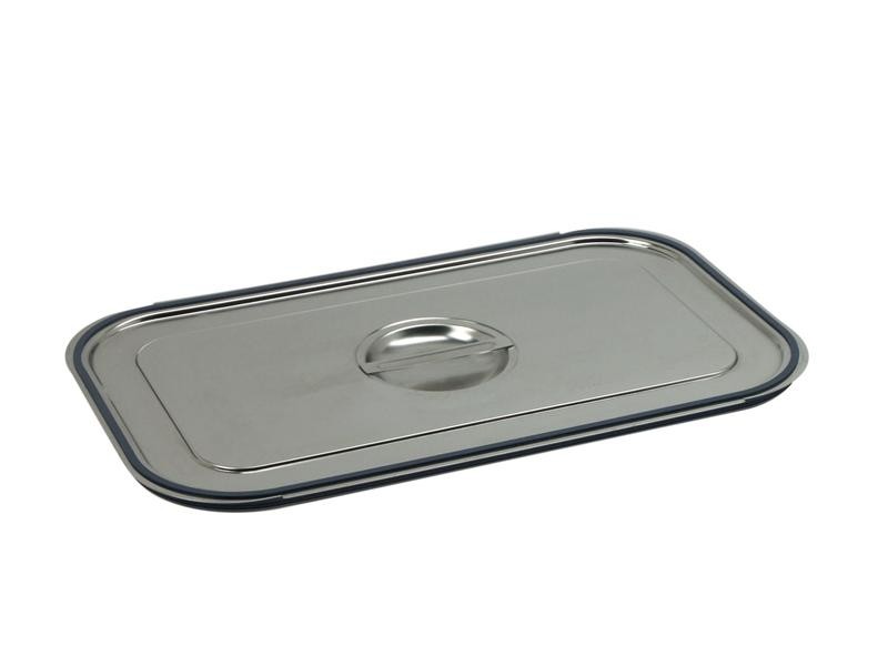 Gastronormdeksel gn 1/1 met m/beugelgreepuitsparing en siliconenafdichting