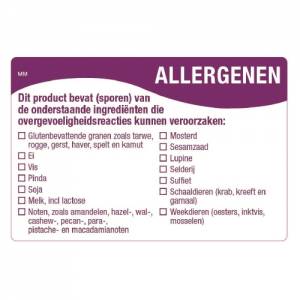 ALLERGEN-MEHRFACHAUFKLEBER MIT 14 ALLERGENSORTEN, ROLLEN à 500 STÜCK DAYMARK
