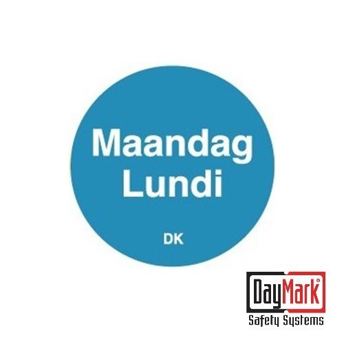 PERMANENT STICKERS 'SUNDAY' ROLL OF 1000 PIECES - DAYMARK