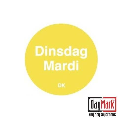 PERMANENT STICKERS 'SUNDAY' ROLL OF 1000 PIECES - DAYMARK