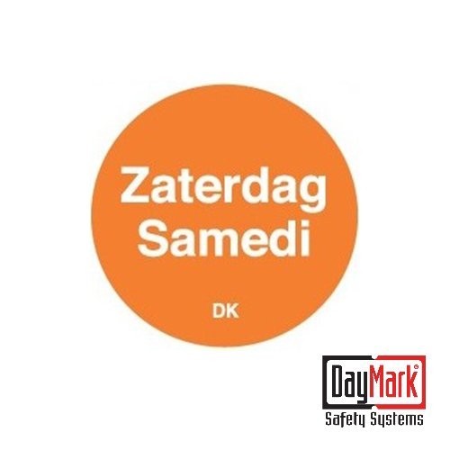 PERMANENT STICKERS 'SUNDAY' ROLL OF 1000 PIECES - DAYMARK