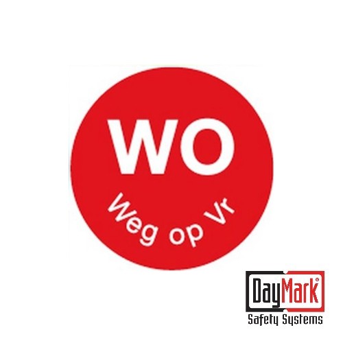 PERMANENTE AUFKLEBER „MON AWAY ON WED“, ROLLE à 1000 STÜCK – DAYMARK