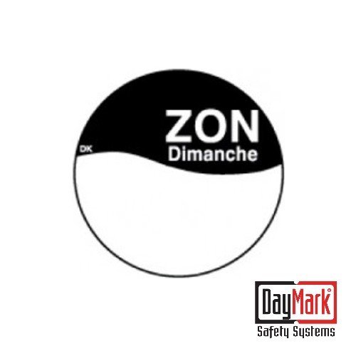 PERMANENT STICKERS 'MONDAY' WITH WRITING SURFACE ROLL OF 1000 PIECES - DAYMARK