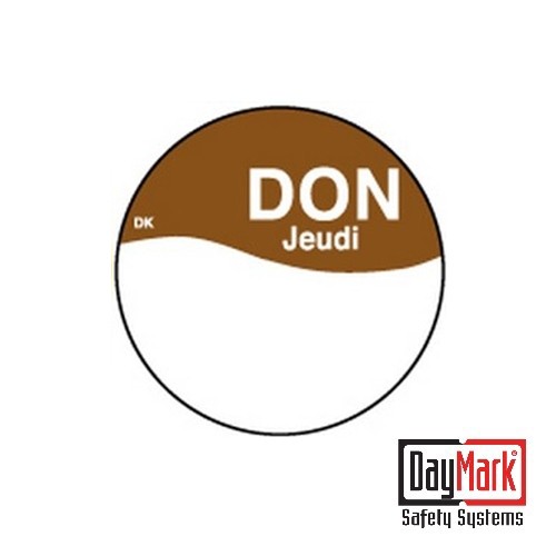 PERMANENTE AUFKLEBER „TUESDAY“ MIT SCHREIBFLÄCHE, ROLLE à 1000 STÜCK – DAYMARK